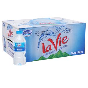 Nước khoáng Lavie - chai 350ml (Tặng kèm sữa Millo)